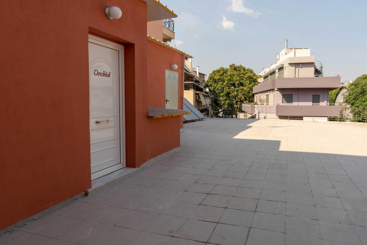 Ferienwohnung Orchid Athens Over Rooftop Studio Exterior foto